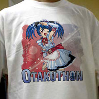 Sample of t-shirt worn by a model